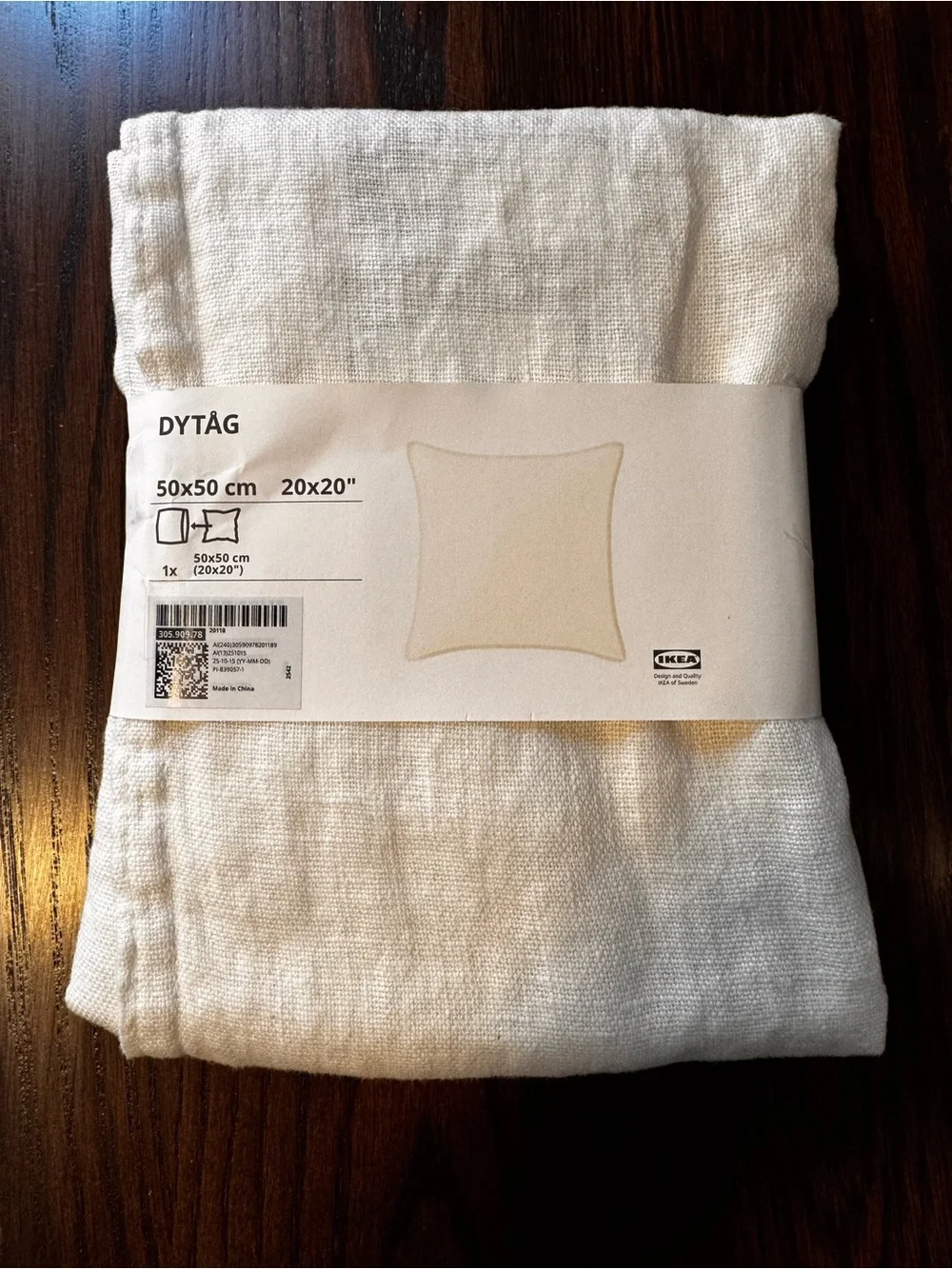 IKEA White Linen 20”x20” Pillow Cover
